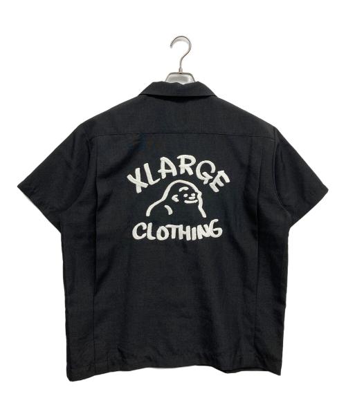 X-LARGE（エクストララージ）X-LARGE (エクストララージ) DRAWING OG OPEN COLLAR SHIRT ブラック サイズ:Mの古着・服飾アイテム