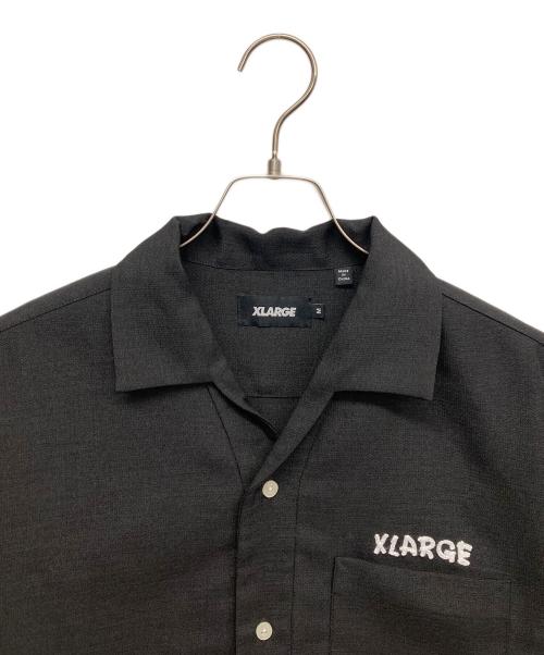 X-LARGE（エクストララージ）X-LARGE (エクストララージ) DRAWING OG OPEN COLLAR SHIRT ブラック サイズ:Mの古着・服飾アイテム