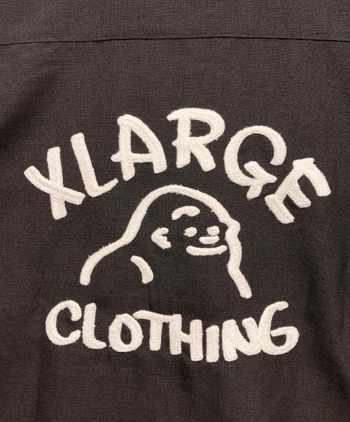 X-LARGE（エクストララージ）X-LARGE (エクストララージ) DRAWING OG OPEN COLLAR SHIRT ブラック サイズ:Mの古着・服飾アイテム
