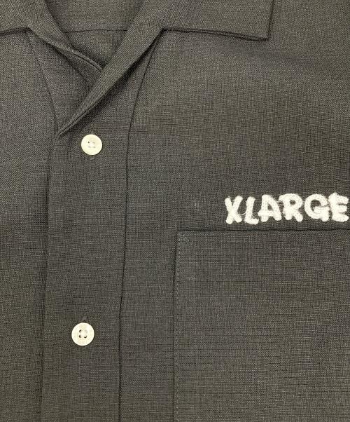 X-LARGE（エクストララージ）X-LARGE (エクストララージ) DRAWING OG OPEN COLLAR SHIRT ブラック サイズ:Mの古着・服飾アイテム