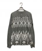 stussyステューシー）の古着「幾何学模様プリントカットソー」｜グレー