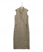 uncraveアンクレイヴ）の古着「ナチュラルリネンロングジレワンピース」｜ベージュ