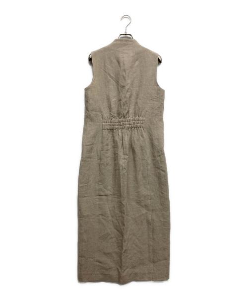 uncrave（アンクレイヴ）uncrave (アンクレイヴ) ナチュラルリネンロングジレワンピース ベージュ サイズ:1 未使用品の古着・服飾アイテム
