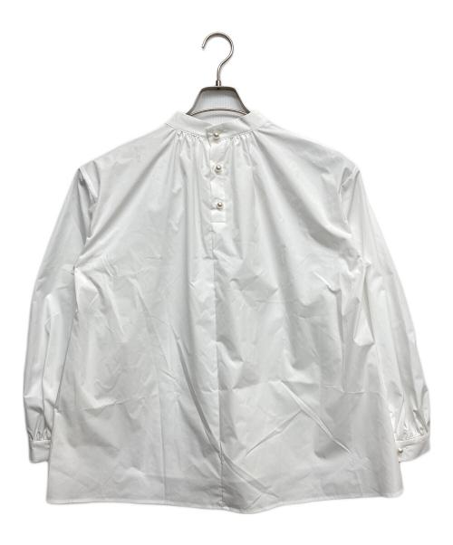 PLST（プラステ）PLST (プラステ) ハイネックギャザーブラウス ホワイト サイズ:M 未使用品の古着・服飾アイテム