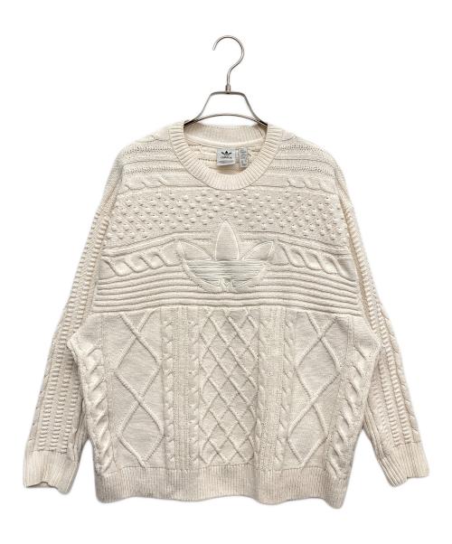 adidas（アディダス）adidas (アディダス) 70s トレフォイル セーター ホワイト サイズ:2XSの古着・服飾アイテム