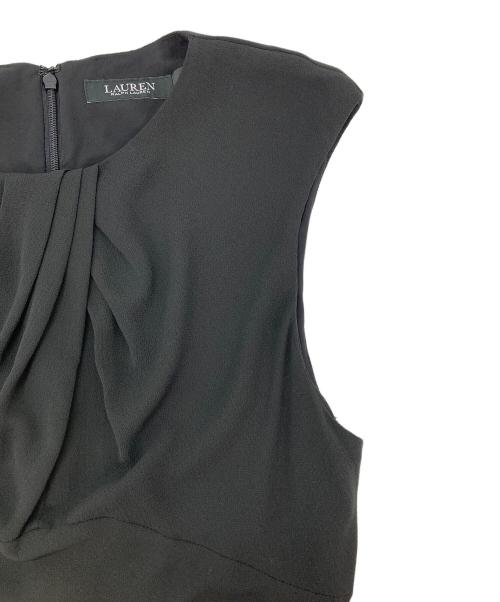 LAUREN RALPH LAUREN（ローレンラルフローレン）LAUREN RALPH LAUREN (ローレンラルフローレン) ノースリーブワンピース ブラック サイズ:6の古着・服飾アイテム