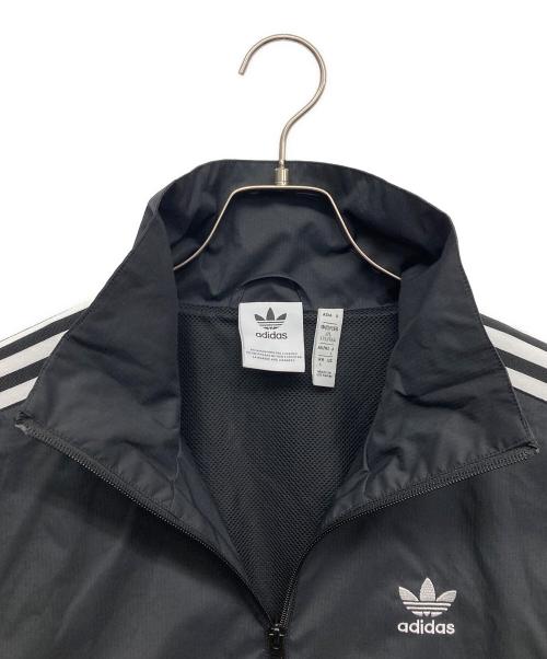 adidas（アディダス）adidas (アディダス) トレフォイル 3 ストライプ トラック トップ ブラック サイズ:Lの古着・服飾アイテム