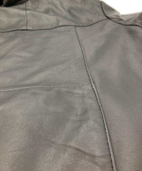 hardcover（ハードカバー）hardcover (ハードカバー) ラムレザーフーデッドジップアップジャケット ブラック サイズ:Sの古着・服飾アイテム