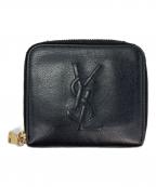 Yves Saint Laurentイヴサンローラン）の古着「ラウンドジップウォレット」｜ブラック