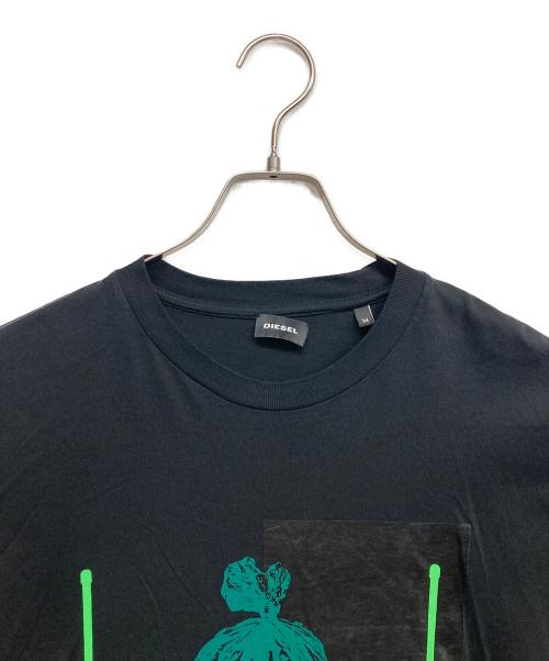 DIESEL（ディーゼル）DIESEL (ディーゼル) プリントTシャツ ブラック サイズ:Mの古着・服飾アイテム
