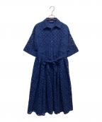Kate Spadeケイトスペード）の古着「エンブロイダード カットワーク モントーク ドレス」｜ブルー