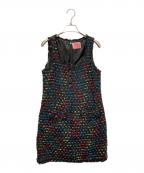 Kate Spadeケイトスペード）の古着「メタリック ツイード ドレス」｜ブラック