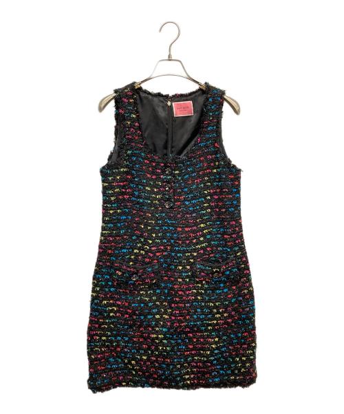 Kate Spade（ケイトスペード）Kate Spade (ケイトスペード) メタリック ツイード ドレス ブラック サイズ:2の古着・服飾アイテム