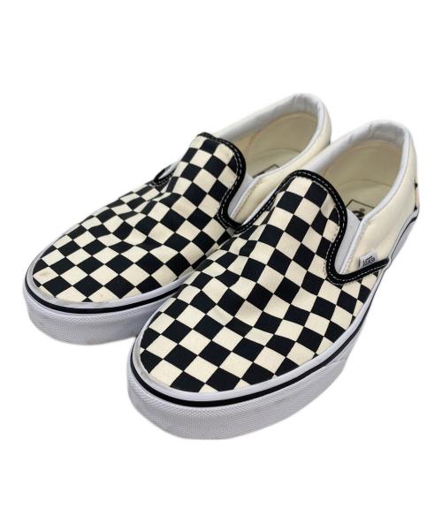 VANS（ヴァンズ）VANS (バンズ) チェッカースリッポン ホワイト×ブラック サイズ:26の古着・服飾アイテム