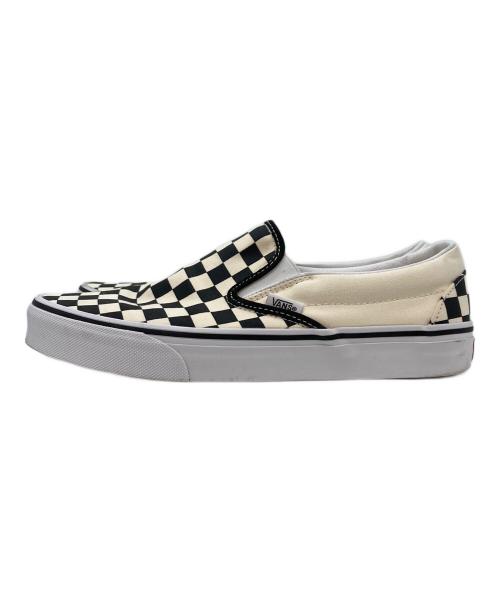 VANS（ヴァンズ）VANS (バンズ) チェッカースリッポン ホワイト×ブラック サイズ:26の古着・服飾アイテム