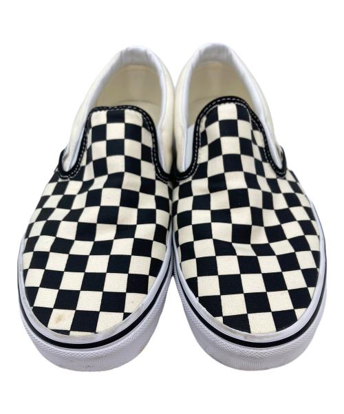 VANS（ヴァンズ）VANS (バンズ) チェッカースリッポン ホワイト×ブラック サイズ:26の古着・服飾アイテム