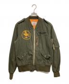 AVIREXアヴィレックス）の古着「TYPE L-2B ユーズド加工 コットン フライトジャケット」｜グリーン