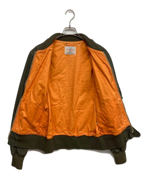 AVIREX（アヴィレックス）AVIREX (アヴィレックス) TYPE L-2B ユーズド加工 コットン フライトジャケット グリーン サイズ:Ｌの古着・服飾アイテム