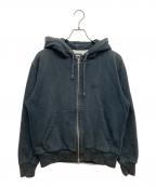 stussyステューシー）の古着「ジップアップパーカー」｜ブラック