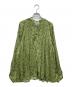 Adam et Rope (アダム エ ロペ) フラワープリント長袖プリーツブラウス グリーン サイズ:F：4000円