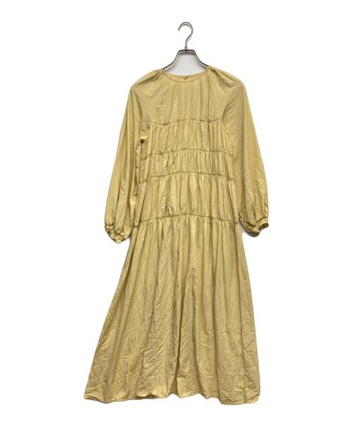 BEAUTY&YOUTH（ビューティーアンドユース）BEAUTY&YOUTH (ビューティーアンドユース) シャーリング マキシワンピース イエロー サイズ:Mの古着・服飾アイテム