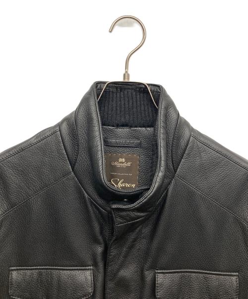 ENRICO MANDELLI（エンリコ・マンデッリ）enrico mandelli (エンリコ・マンデッリ) レザージャケット ブラック サイズ:48の古着・服飾アイテム