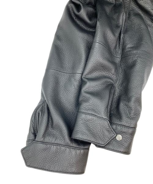 ENRICO MANDELLI（エンリコ・マンデッリ）enrico mandelli (エンリコ・マンデッリ) レザージャケット ブラック サイズ:48の古着・服飾アイテム