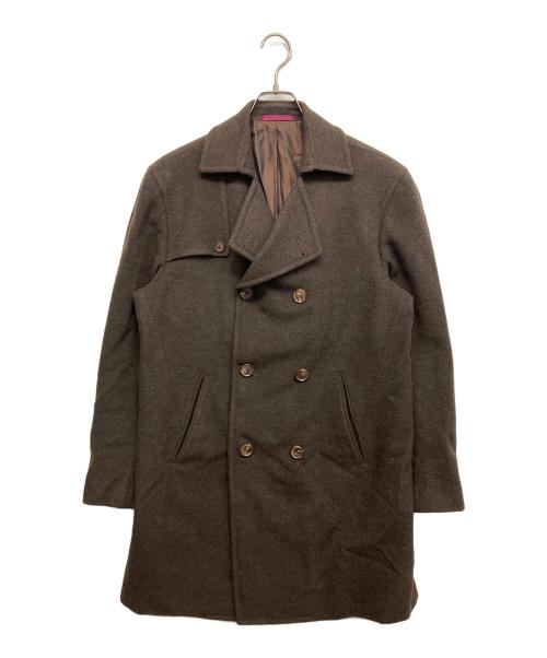 sartoria partenopea（サルトリアパルテノペア）Sartoria Partenopea (サルトリアパルテノペア) カシミヤ混ウールコート ブラウン サイズ:50の古着・服飾アイテム