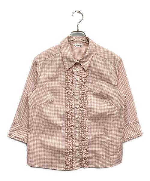 INGEBORG（インゲボルグ）INGEBORG (インゲボルグ) フリルブラウス ピンク サイズ:Lの古着・服飾アイテム