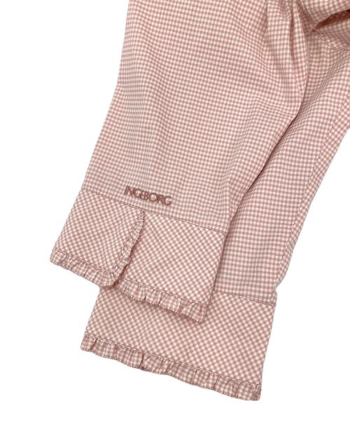 INGEBORG（インゲボルグ）INGEBORG (インゲボルグ) フリルブラウス ピンク サイズ:Lの古着・服飾アイテム