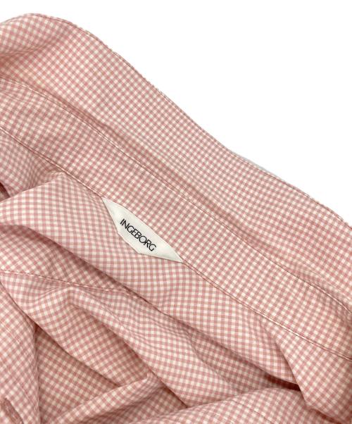 INGEBORG（インゲボルグ）INGEBORG (インゲボルグ) フリルブラウス ピンク サイズ:Lの古着・服飾アイテム