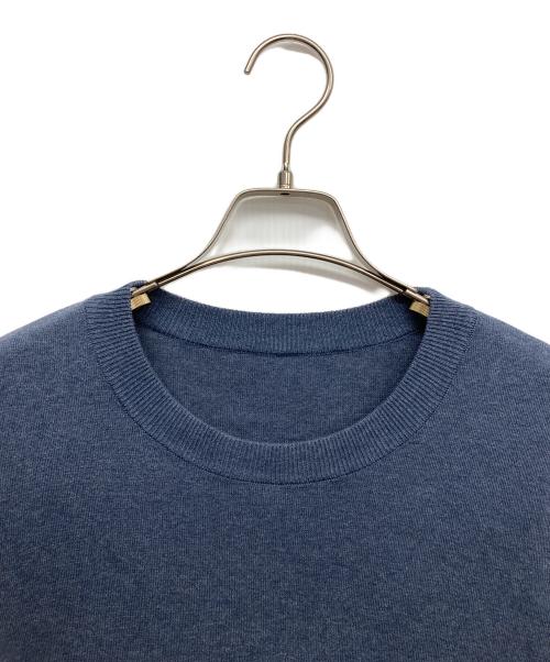 FOXEY（フォクシー）FOXEY (フォクシー) ロゴ刺繍半袖ニット ブルー サイズ:42の古着・服飾アイテム