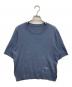FOXEY（フォクシー）の古着「ロゴ刺繍半袖ニット」｜ブルー