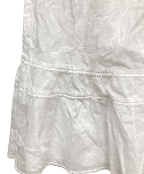 INGEBORG（インゲボルグ）INGEBORG (インゲボルグ) フリルブラウス ホワイト サイズ:11の古着・服飾アイテム