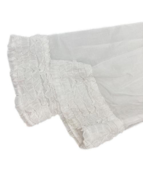 INGEBORG（インゲボルグ）INGEBORG (インゲボルグ) フリルブラウス ホワイト サイズ:11の古着・服飾アイテム