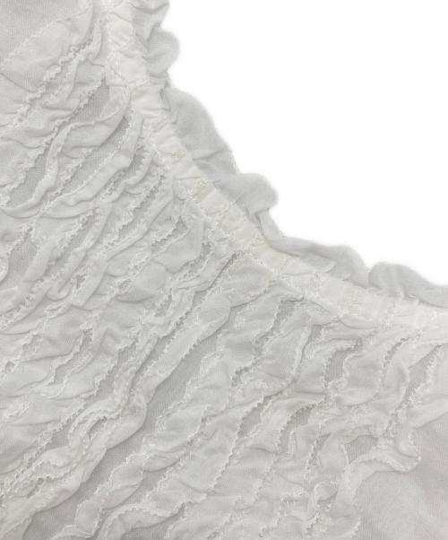 INGEBORG（インゲボルグ）INGEBORG (インゲボルグ) フリルブラウス ホワイト サイズ:11の古着・服飾アイテム