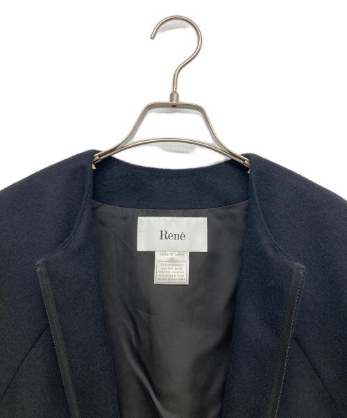 Rene（ルネ）Rene (ルネ) カシミヤブレンドジレコート ブラック サイズ:36の古着・服飾アイテム