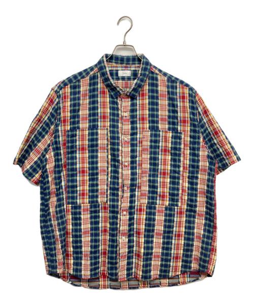 yuan（ユアン）YUAN (ユアン) 半袖コットンシャツ レッド サイズ:L/XLの古着・服飾アイテム