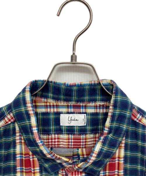 yuan（ユアン）YUAN (ユアン) 半袖コットンシャツ レッド サイズ:L/XLの古着・服飾アイテム