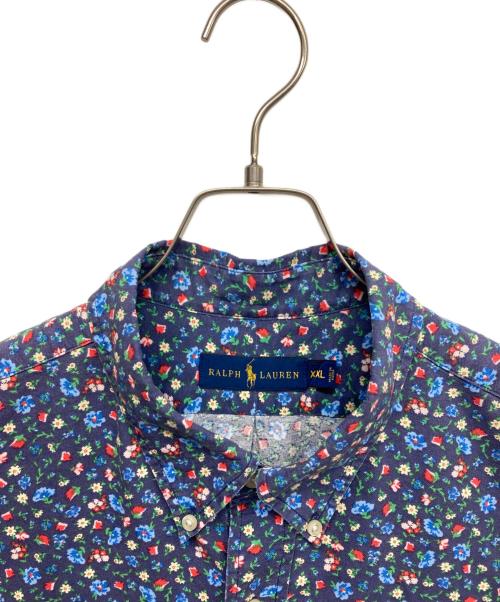 RALPH LAUREN（ラルフローレン）RALPH LAUREN (ラルフローレン) 半袖総柄シャツ ネイビー サイズ:XXLの古着・服飾アイテム