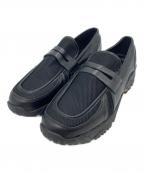 OPENING act×vibramオープニングアクト×ビブラム）の古着「メッシュレザーローファー」｜ブラック