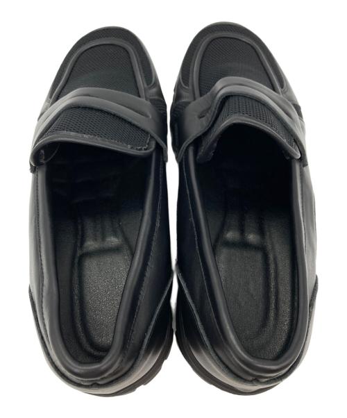 OPENING act（オープニングアクト）OPENING ACT (オープニングアクト) vibram (ビブラム) メッシュレザーローファー ブラック サイズ:45の古着・服飾アイテム