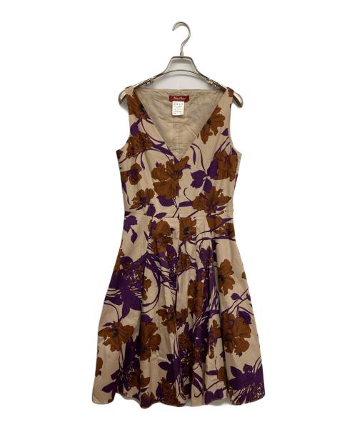 Max Mara Studio（マックスマーラ ストゥディオ）MAX MARA STUDIO (マックスマーラ ストゥディオ) ノースリーブワンピース ブラウン サイズ:40の古着・服飾アイテム