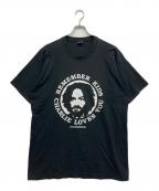 FRUIT OF THE LOOMフルーツオブザルーム）の古着「90s CHARLES MANSONプリントT」｜ブラック