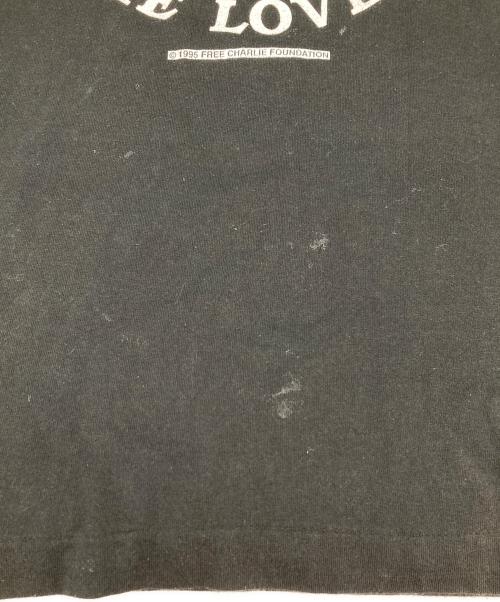 FRUIT OF THE LOOM（フルーツオブザルーム）FRUIT OF THE LOOM (フルーツオブザルーム) 90s CHARLES MANSONプリントT ブラック サイズ:XLの古着・服飾アイテム