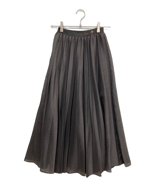M'S GRACY（エムズグレイシー）M'S GRACY (エムズグレイシー) ロングプリーツスカート ブラウン サイズ:36の古着・服飾アイテム