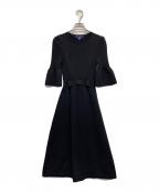 M'S GRACYエムズグレイシー）の古着「ウエストリボンニットワンピース」｜ブラック