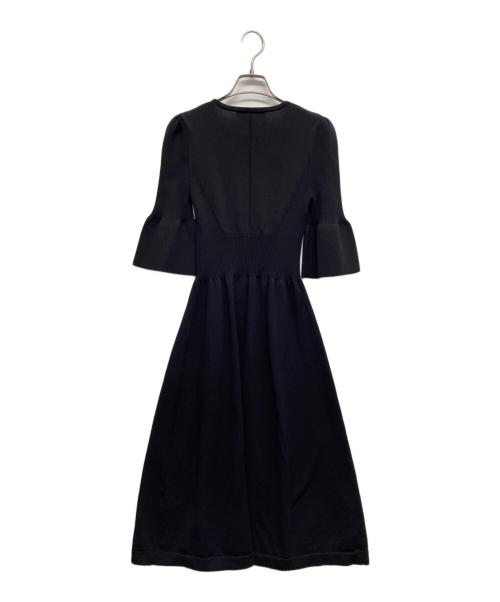 M'S GRACY（エムズグレイシー）M'S GRACY (エムズグレイシー) ウエストリボンニットワンピース ブラック サイズ:36の古着・服飾アイテム