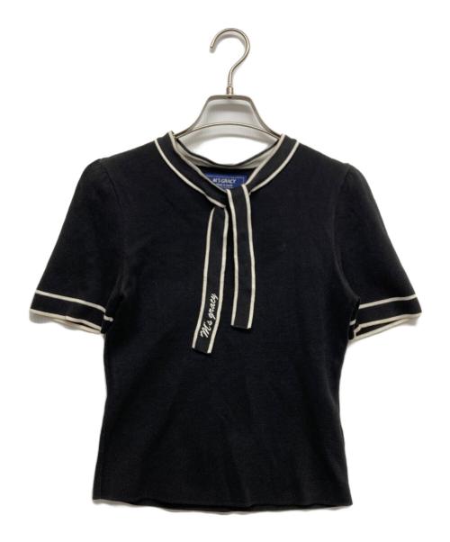 M'S GRACY（エムズグレイシー）M'S GRACY (エムズグレイシー) 半袖ニット ブラック サイズ:38の古着・服飾アイテム
