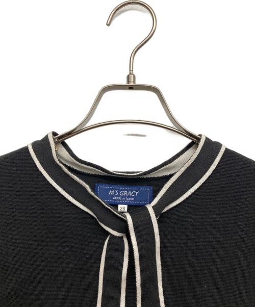 M'S GRACY（エムズグレイシー）M'S GRACY (エムズグレイシー) 半袖ニット ブラック サイズ:38の古着・服飾アイテム